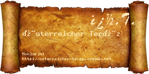 Österreicher Teréz névjegykártya
