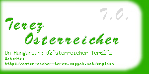 terez osterreicher business card